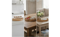 Wicker Tray with Handles Decorative Rattan Serving Tray with Handles Rustic Woven Serving Basket for Kitchen