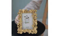 Ginkgo Leaf Photo Frame Freestanding Ornate Ginkgo Leaf Picture Frame for Newlyweds, Couples, Bedroom, Living Room