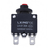 Overcurrent Protection Panel Mount Circuit Breaker Terminal Tabs Push Button Breaker Knurled Knurled Nut