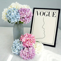 New Artificial Hydrangea Flower 3 Leaves 96 Petals for Wedding Home Decoration and Photography Props