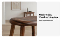 Artisan-Made Walnut Bench Versatile Use Wooden Stool Minimalist Design