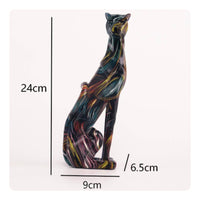 Leopards Statue Multicolor Modern Leopards Decor Gift Idea Panther Figurine for Living Room