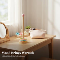 Wooden Hair Tie Holder Wood Wooden Hair Tie Organizer Space Saving Scrunchie Holder Stand for Women, Girls, Dressing Table, Dresser, Dorm Room
