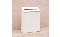 Wall Mount Mailbox Compact Mailbox with Slanted Cover Weather Resistant Wall-Attached Letterbox for Porch