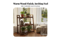 Multi-Tier Plant Stand Space-Saving Flower Rack High and Low Shelves for Desktop