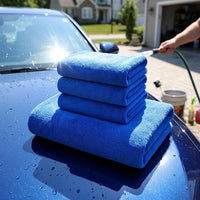 400 GRAMS PER SQUARE METER Microfibre Cloth Car Drying Towel, Absorbent Cloth for Detailing, Thick Low-Shedding Microfibre with Bound Edges