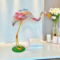 Collectible Modern Resin Flamingo Figurine Handmade Craftsmanship Resin Art Sculpture European Design for Outdoor