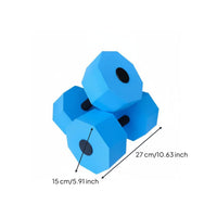 2 Pieces Lightweight and Buoyant EVA Foam Water Dumbbells High Buoyancy Octagonal Aquatic Barbells Waterproof Water Aerobic Dumbbells Low Low-Stress Workout for Postpartum Women, Seniors, Kids, Hydrotherapy, Physical Rehabilitation