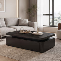 Coffee Table with 4 Drawers Minimalist Coffee Table with Storage Modern Furniture for Living Room, Apartment