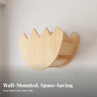 Space Saving Wall Mounted Cat Tree Solid Wood Wall Mounted Cat Furniture Stable and Sturdy Pet Supplies Long-Lasting Construction for People with Small Living Areas, Bedroom, Indoors, near a Window