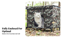 Outdoor Cat Shelter Windproof Weatherproof Stray Cat Shelter Waterproof Pet Kennel Long-Lasting Creature Housing