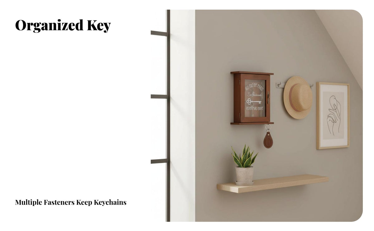 mountMounted Key Cabinet Vintage Aesthetic House Decoration Rustic Design Household Storage for Property Managers, Business Owners, Entryway