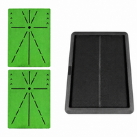 Golf mat with swing path display, non-slip rubber base, golf practice mat for garden & home, golf simulator mat for technique practice