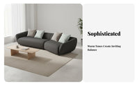 Curved sectional Couch Wabi-Sabi aesthetic Living Room Furniture Houndstooth Accent Sectional Seating for Homeowners, Families, Lounge Area, Office, Bedroom