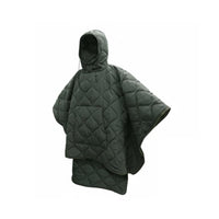 Warm Sleeping Bag Poncho Water-Resistant Hooded Sleeping Cloak Full Body Wrap Camping Poncho Quilt Insulated for Journey