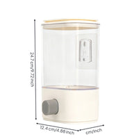 Easy Dispensing Wall Mounted Grain Dispenser Space-Saving Grain Dispenser Compact Storage Container for Kitchen