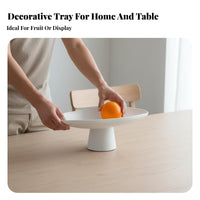 Pedestal Fruit Bowl Glow Upscale Design Modern Decorative Fruit Plate Versatile Resin Centerpiece for Living Room, Restaurant, Housewarming