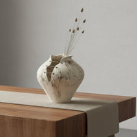 Artisanal Aesthetic Vase Dried Flower Holder Distressed Vase Handcrafted Look Organic Shape for Interior Designers, Sample Room, Hotel Reception Area