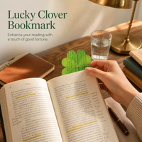Cute Four-Leaf Clover Transparent Acrylic Bookmark for Students