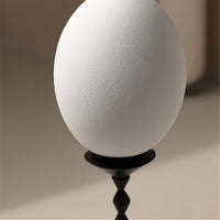 Egg Ornament with Stand Modern Resin Egg Sculpture Artistic for Entryway