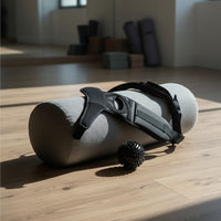 Black Foot Stretch Strap with Massage Ball Supportive Stretcher Kit Flexibility Stretching Set Portable for Yogis, Mind-Body Practice Warmups