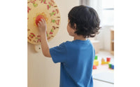 Body Posture Wall Game-Mounted Wooden Dial with Peg Markers Educational Coordination Game for Kids, Kindergarten