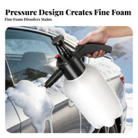 Handheld Foam Sprayer Bottle Translucent Foaming Pump Sprayer Measuring Scale Cleaning Tool Interchangeable Nozzles