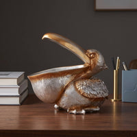 Seabird Figurine Textured Seabird Figurine Bowl Functional Key Holder for Collectors, Bookshelf, Office