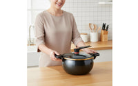 8 L Multi-Functional Enamel Micro Pressure Pot Locks in Moisture and Freshness Micro-Pressure Soup Pot Easy to Clean Large Capacity Dutch Oven Even Heating for Families, Kitchen