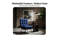 Italian design Upholstered armrestchair Minimalist Design Upholstered Tub Chair Retro Look Household Furniture Comfortable Seating for Homeowners, Readers, Adults, Living Room, Bedroom, Home Office, perusing alcove