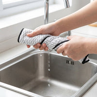 Geometric Pattern Microfibre Cloth, High Absorbency Dish Cloths for Kitchen and Glass, Lint-Resistant and Washable Microfiber Cleaning Tool