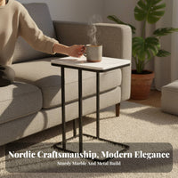 Nordic and design Semi-circular designd Side Table Minimalist Design Household Furniture Space-Saving Multi-Functional for Apartment Dwellers, property owners, TV controller Workers, Living Room, Beside Sofa, Small areas, Home Office
