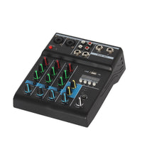 Desktop Mixer with USB Stereo 4-Channel Mixer Angled Mixing Console for Streamers, Singers, Livestreaming