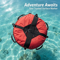 Surface Marker Buoy Scuba Diving, High Visibility Dive Flag, Inflatable Marker Buoy for Snorkeling, Diver Below Floater with Rope