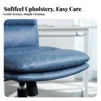 Ergonomic spine-supportrest space-saving Upholstered rotate Chair Height Adjustable Scalloped spine-support Rolling Chair Padded pad Office Seating Easy Assembly for Students, Women, Study Room, Bedroom