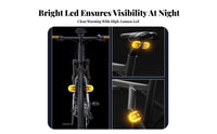 5 Lighting Modes Wireless Bike Turn Indicator High-Brightness LEDs Controller Control Cycle Tail Light Water Resistant for Commuting