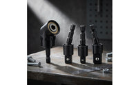 3 Pieces Angled Screwdriver Socket Adapter Light to Medium Duty Hex Shank Adapter with Rotating Joint for DIYers