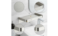 Bathroom Wall Shelf Corrosion Resistant No-Drill Wall Shelf Shelves Moisture Proof Hardware Compact for Renters, Shower, Rv