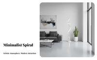 Energy-Saving Spiral LED Floor Lamp Adjustable Color Temperature Spiral Floor Lamp Stable Base Dimmable Standing Light Flicker-without Flicker for Design Enthusiasts, Interior Designers, Office Workers, Bedroom, Living Room, Reading Nook