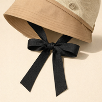 Wide Brim Bucket Hat for Women, Foldable Summer for Beach Travel, Adjustable Fishing Cap, Handwoven Protection