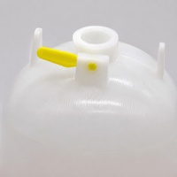 Chicken Water Dispenser Polymer Poultry Drinker, White Red Top Fill Chicken Feeders and Drinkers, Anti Roost Design for Hens