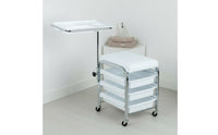 Pedicure Cart Stool Movable Pedicure Trolley Top Tray Nail Trolley for Beauticians