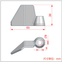 Bread Maker Mixing Blade 304 Stainless Steel, Uncoated (Fits Midea)