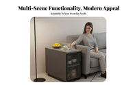 Light Luxury Aesthetic 2-Tier Round Accent Table Modern design Household Furniture With Storage Shelf Space-Saving for Apartment Dwellers, Interior Decorators, Homeowners, Living Room, Small Spaces, Bedroom, Hallway