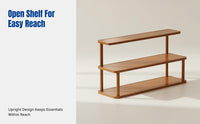 Bamboo Desktop Storage Rack, Tea Table Organizer, Multitier Mug Holder, Office Display Shelf, Small Bogu Rack