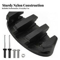 Black Boat Tether Base Textured Nylon Clamping Base Matte Finish