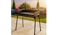 Heat-Resistant Foldable Charcoal Barbecue Heavy Duty Charcoal Grill with Storage Shelf Versatile Foldable Barbecue Grill Hygienic for Campers, Camping