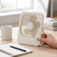 Portable USB Rechargeable Desk Fan with Wall Mount Function