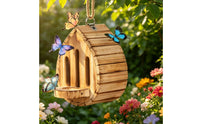 Butterfly House with Feeder Wooden Butterfly House Decorative Garden Decor for Gardeners