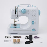 12 Stitch Patterns Compact Sewing Machine Removable Extension Table Portable Sewing Machine Metal Presser Foot Household Appliance Carrying Handle